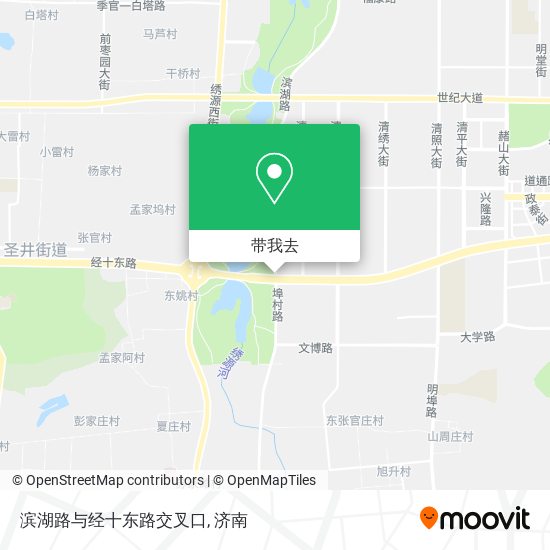 滨湖路与经十东路交叉口地图