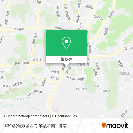 k39路(领秀城西门-解放桥南)地图