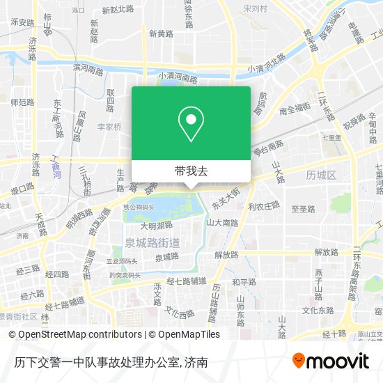 历下交警一中队事故处理办公室地图