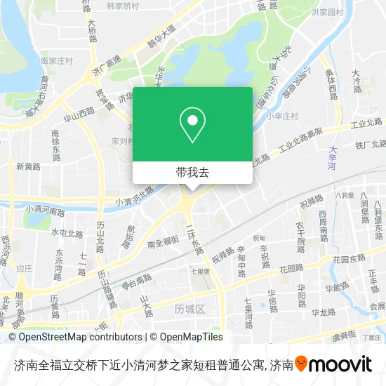 济南全福立交桥下近小清河梦之家短租普通公寓地图