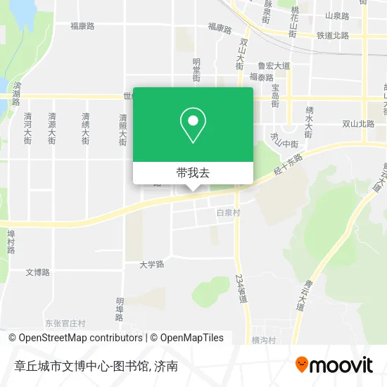 章丘城市文博中心-图书馆地图