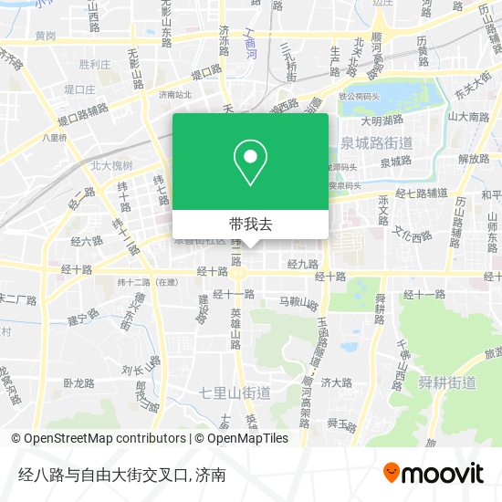 经八路与自由大街交叉口地图