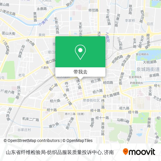山东省纤维检验局-纺织品服装质量投诉中心地图