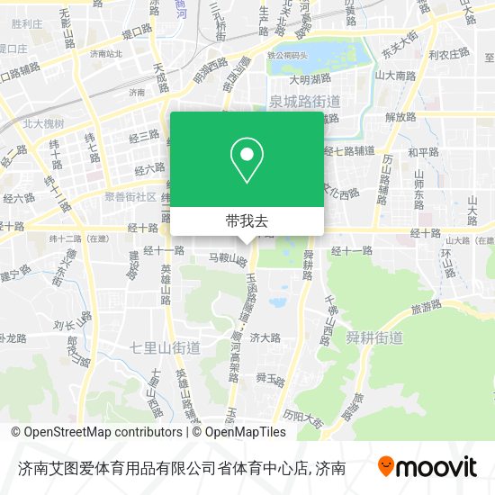 济南艾图爱体育用品有限公司省体育中心店地图
