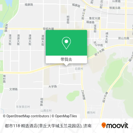 都市118·精选酒店(章丘大学城玉兰花园店)地图
