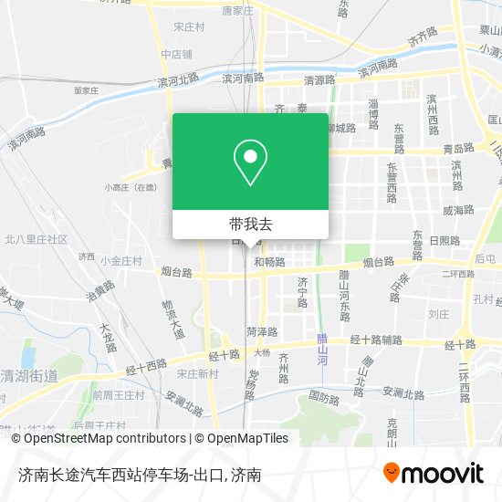 济南长途汽车西站停车场-出口地图