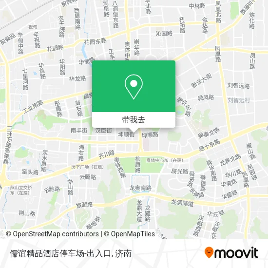 儒谊精品酒店停车场-出入口地图