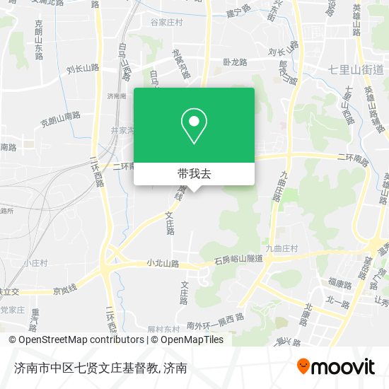 济南市中区七贤文庄基督教地图