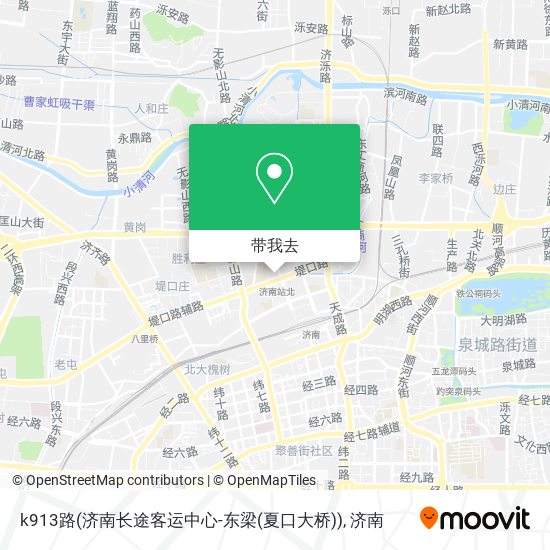 k913路(济南长途客运中心-东梁(夏口大桥))地图