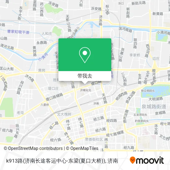 k913路(济南长途客运中心-东梁(夏口大桥))地图