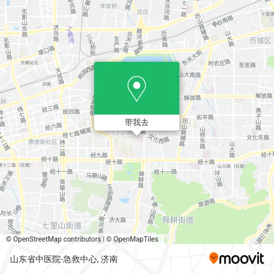 山东省中医院-急救中心地图