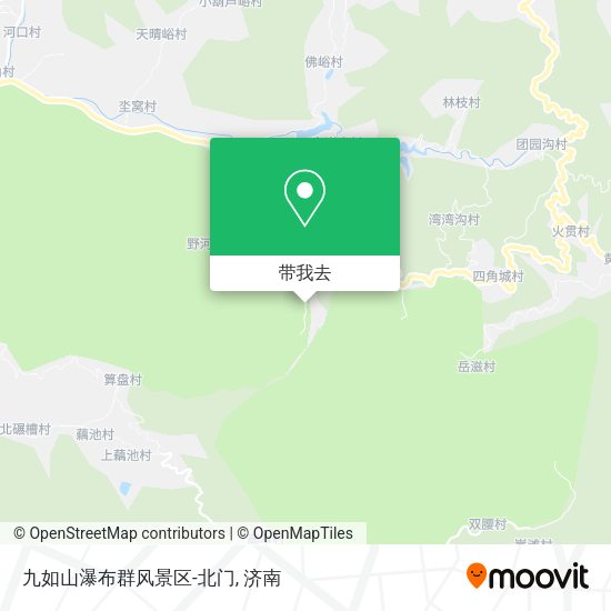 九如山瀑布群风景区-北门地图
