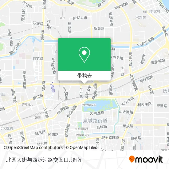 北园大街与西泺河路交叉口地图