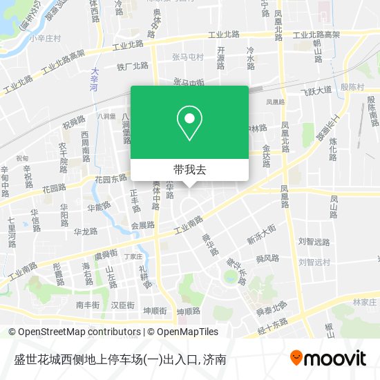 盛世花城西侧地上停车场(一)出入口地图