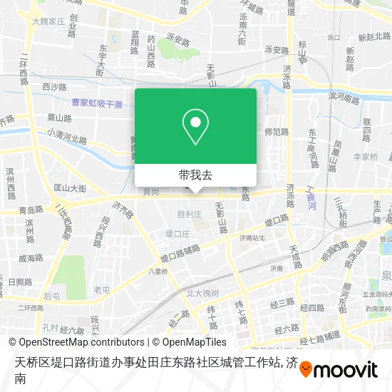天桥区堤口路街道办事处田庄东路社区城管工作站地图