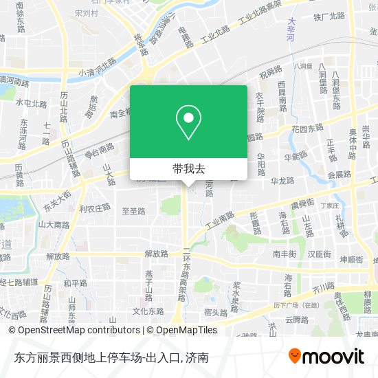 东方丽景西侧地上停车场-出入口地图