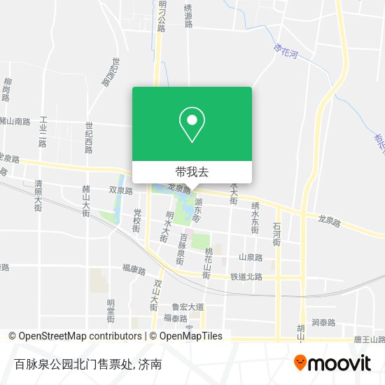 百脉泉公园北门售票处地图