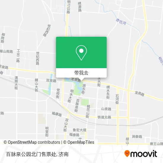 百脉泉公园北门售票处地图
