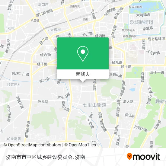济南市市中区城乡建设委员会地图