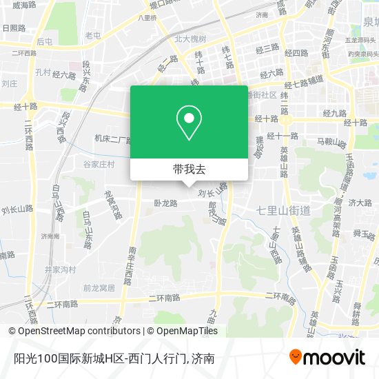 阳光100国际新城H区-西门人行门地图