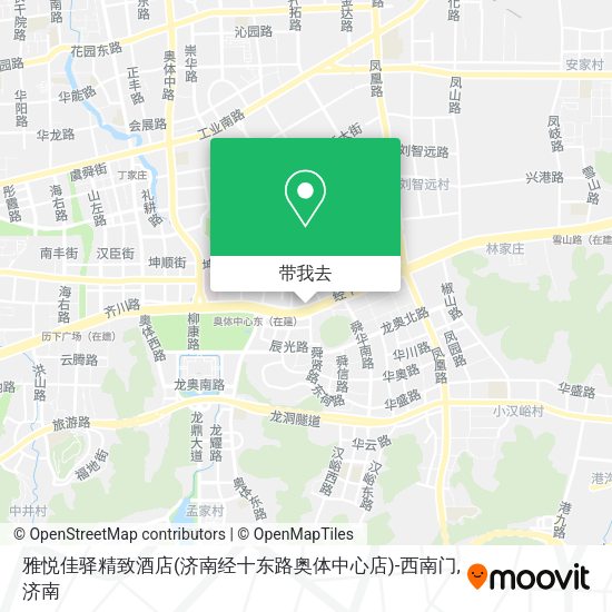雅悦佳驿精致酒店(济南经十东路奥体中心店)-西南门地图
