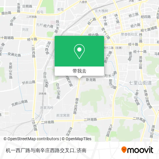 机一西厂路与南辛庄西路交叉口地图