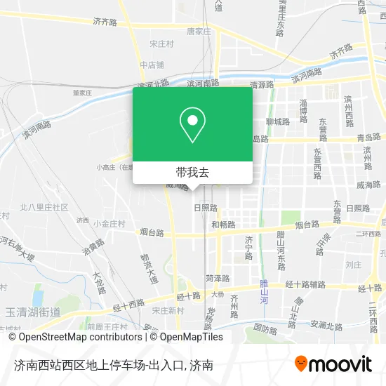 济南西站西区地上停车场-出入口地图