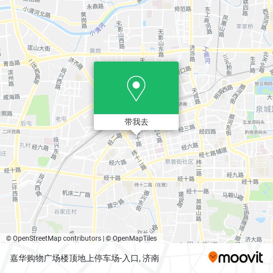 嘉华购物广场楼顶地上停车场-入口地图