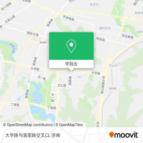 大学路与居里路交叉口地图