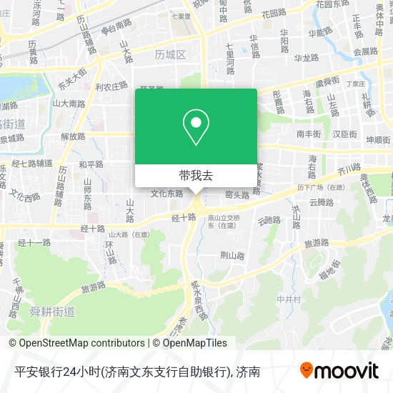 平安银行24小时(济南文东支行自助银行)地图