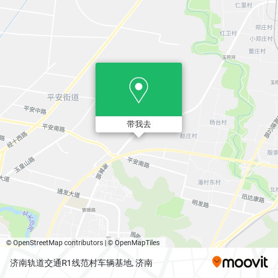 济南轨道交通R1线范村车辆基地地图
