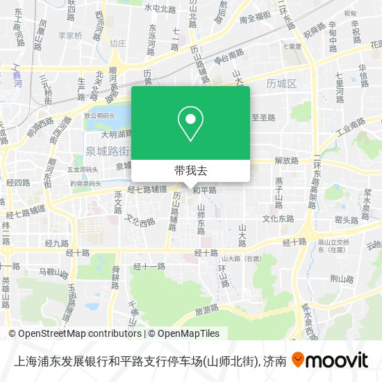 上海浦东发展银行和平路支行停车场(山师北街)地图