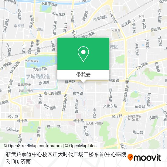 靳武跆拳道中心校区正大时代广场二楼东首(中心医院对面)地图