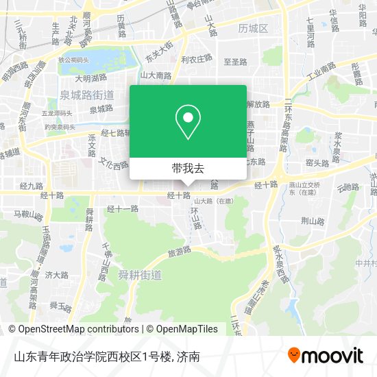 山东青年政治学院西校区1号楼地图