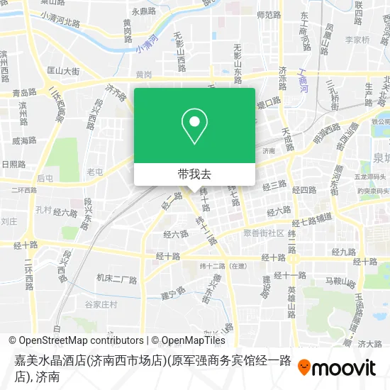 嘉美水晶酒店(济南西市场店)(原军强商务宾馆经一路店)地图