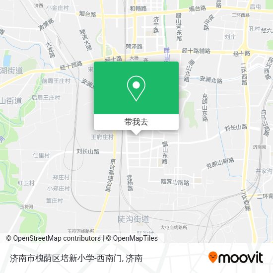 济南市槐荫区培新小学-西南门地图