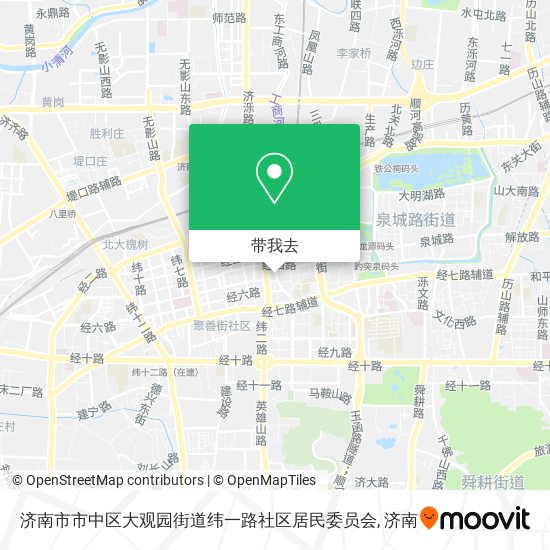 济南市市中区大观园街道纬一路社区居民委员会地图