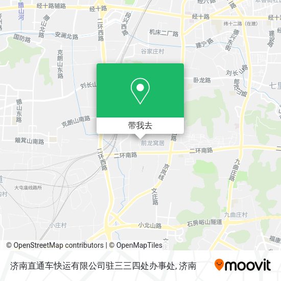 济南直通车快运有限公司驻三三四处办事处地图