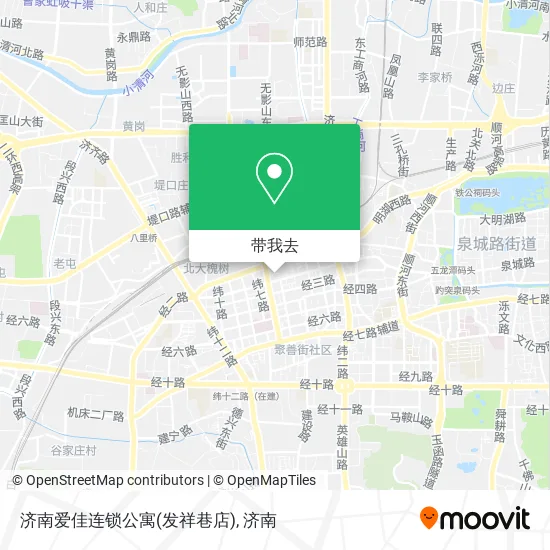 济南爱佳连锁公寓(发祥巷店)地图