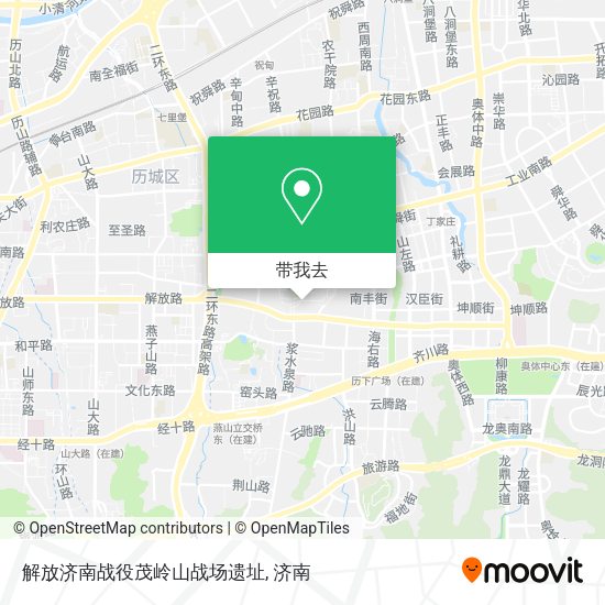解放济南战役茂岭山战场遗址地图