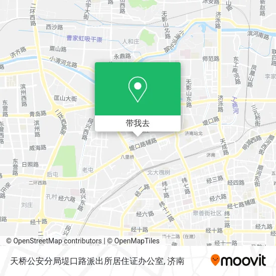 天桥公安分局堤口路派出所居住证办公室地图