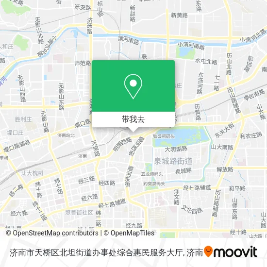 济南市天桥区北坦街道办事处综合惠民服务大厅地图