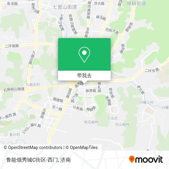 鲁能领秀城C街区-西门地图
