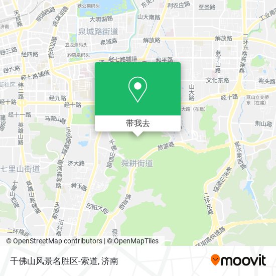千佛山风景名胜区-索道地图