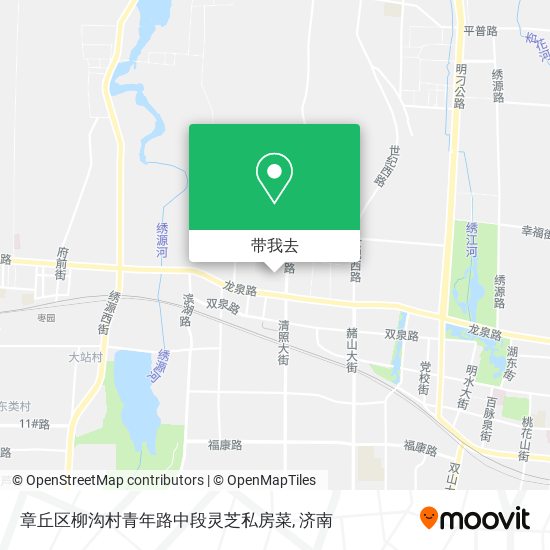 章丘区柳沟村青年路中段灵芝私房菜地图