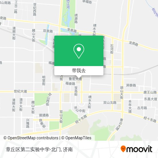 章丘区第二实验中学-北门地图