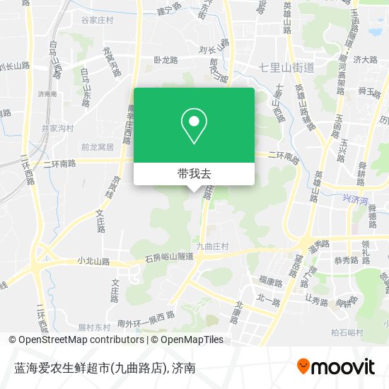 蓝海爱农生鲜超市(九曲路店)地图