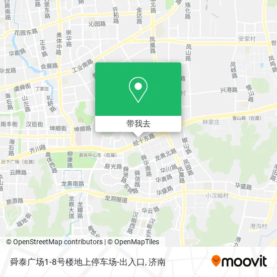 舜泰广场1-8号楼地上停车场-出入口地图