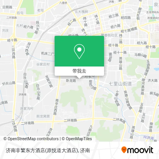 济南非繁东方酒店(原悦道大酒店)地图