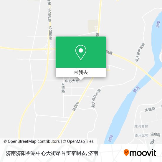 济南济阳崔寨中心大街昂首窗帘制衣地图